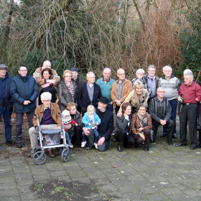 Groepsfoto voormalige polderbewoners